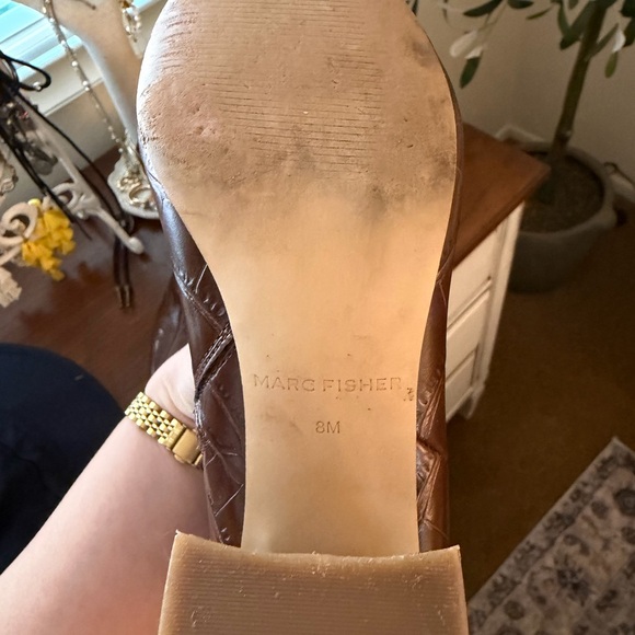 Marc Fisher Cognac Croc Booties - Picture 4 of 4
